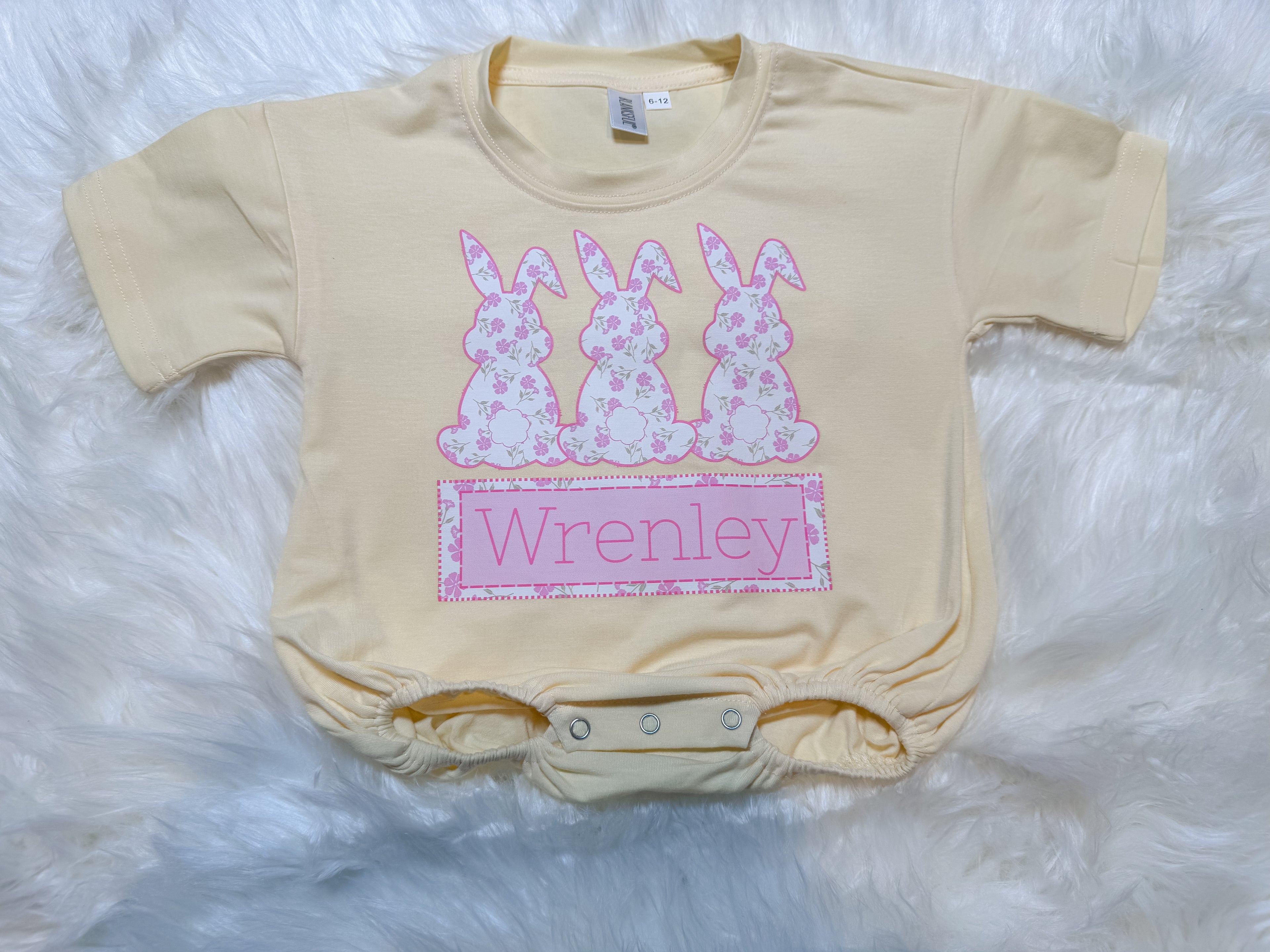 Easter Bunny Custom Name SS Bubble