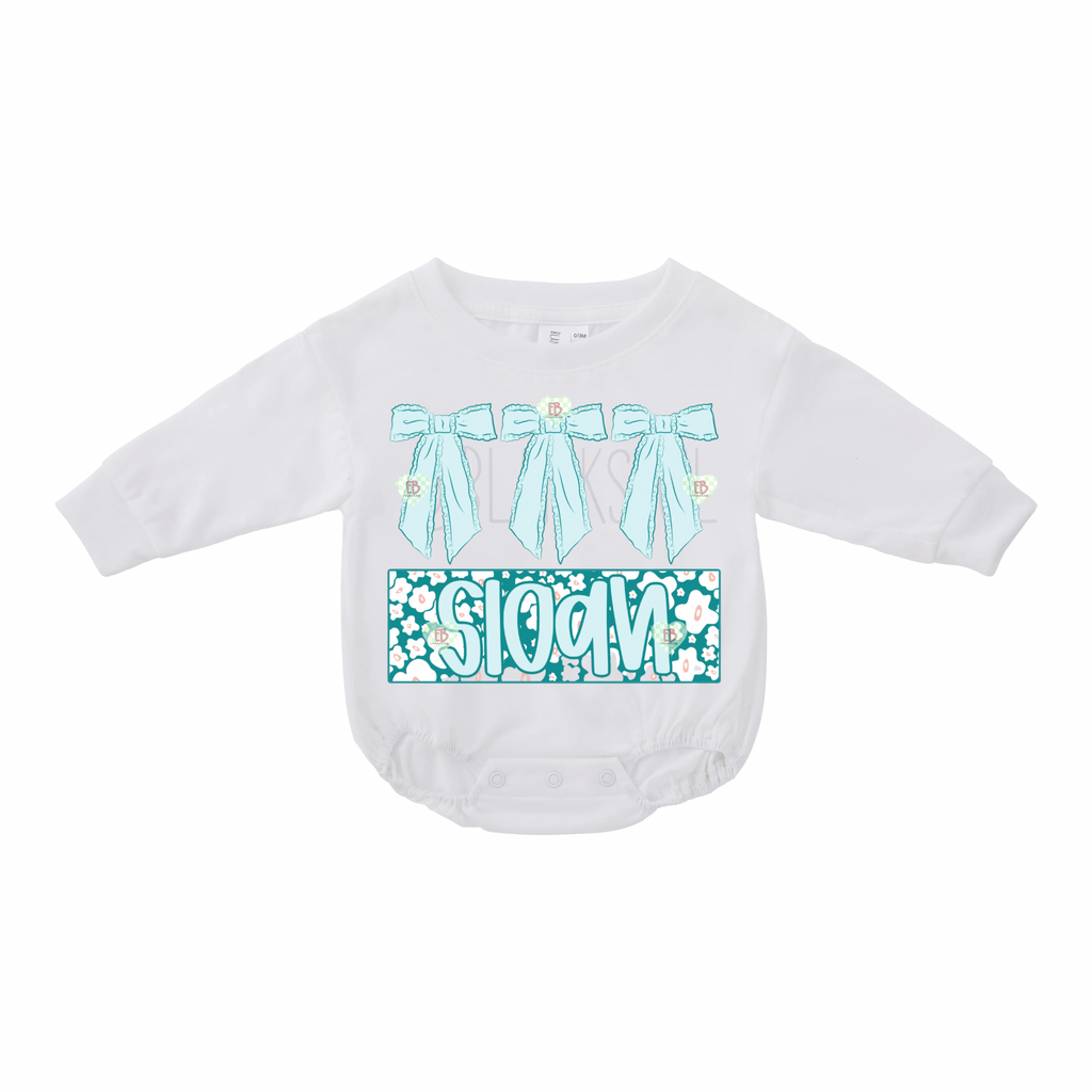 Spring Custom Name Long Sleeve Sweater Bubble