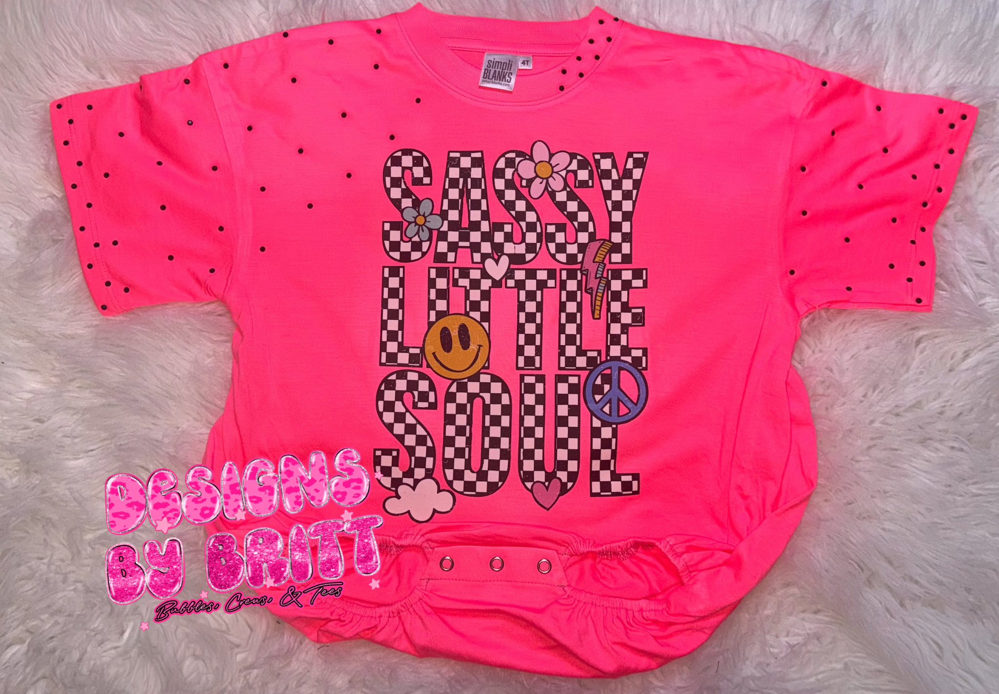 RTS Sassy Little Soul Neon Pink Bubble