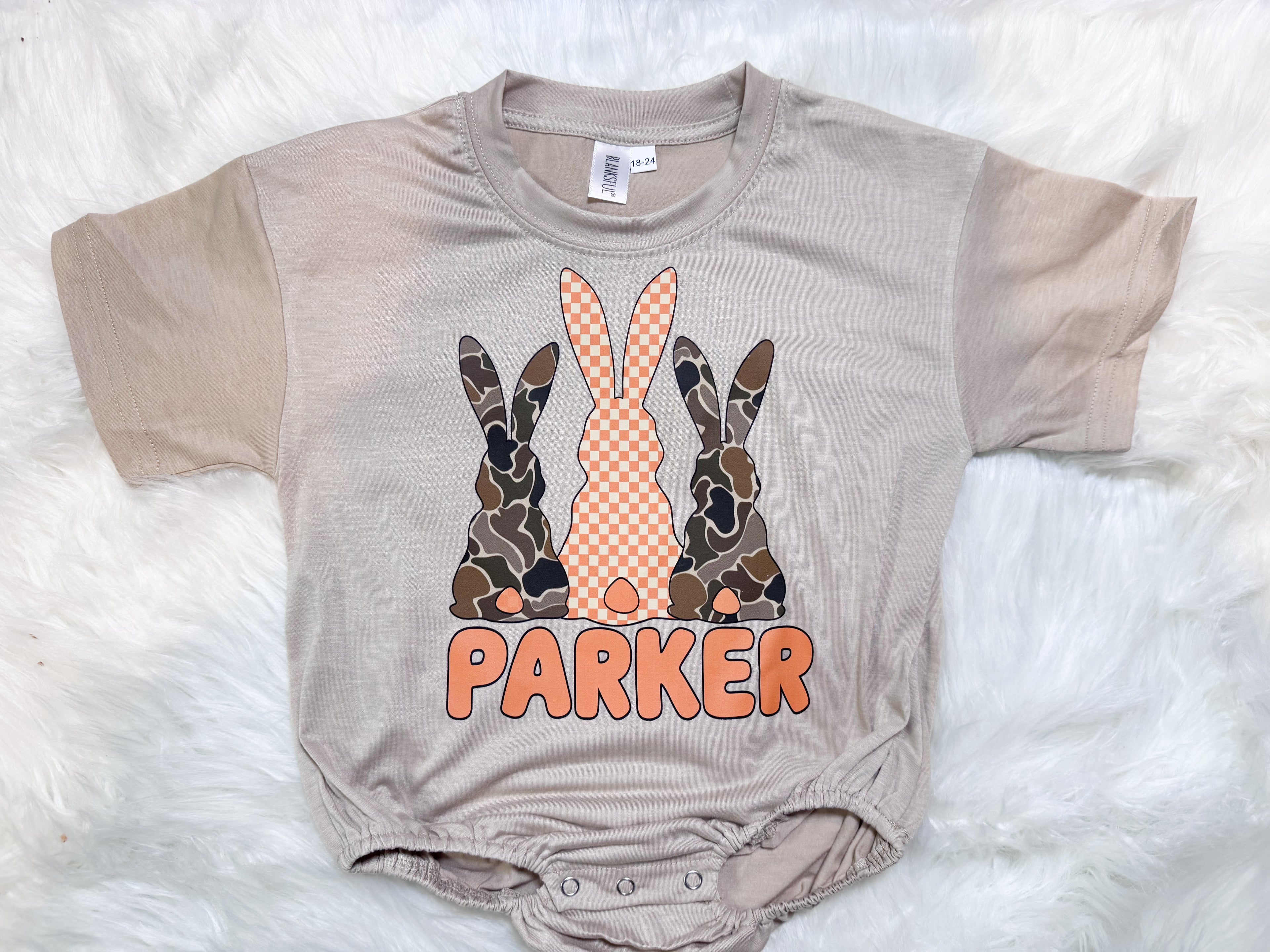Easter Bunny Custom Name SS Bubble