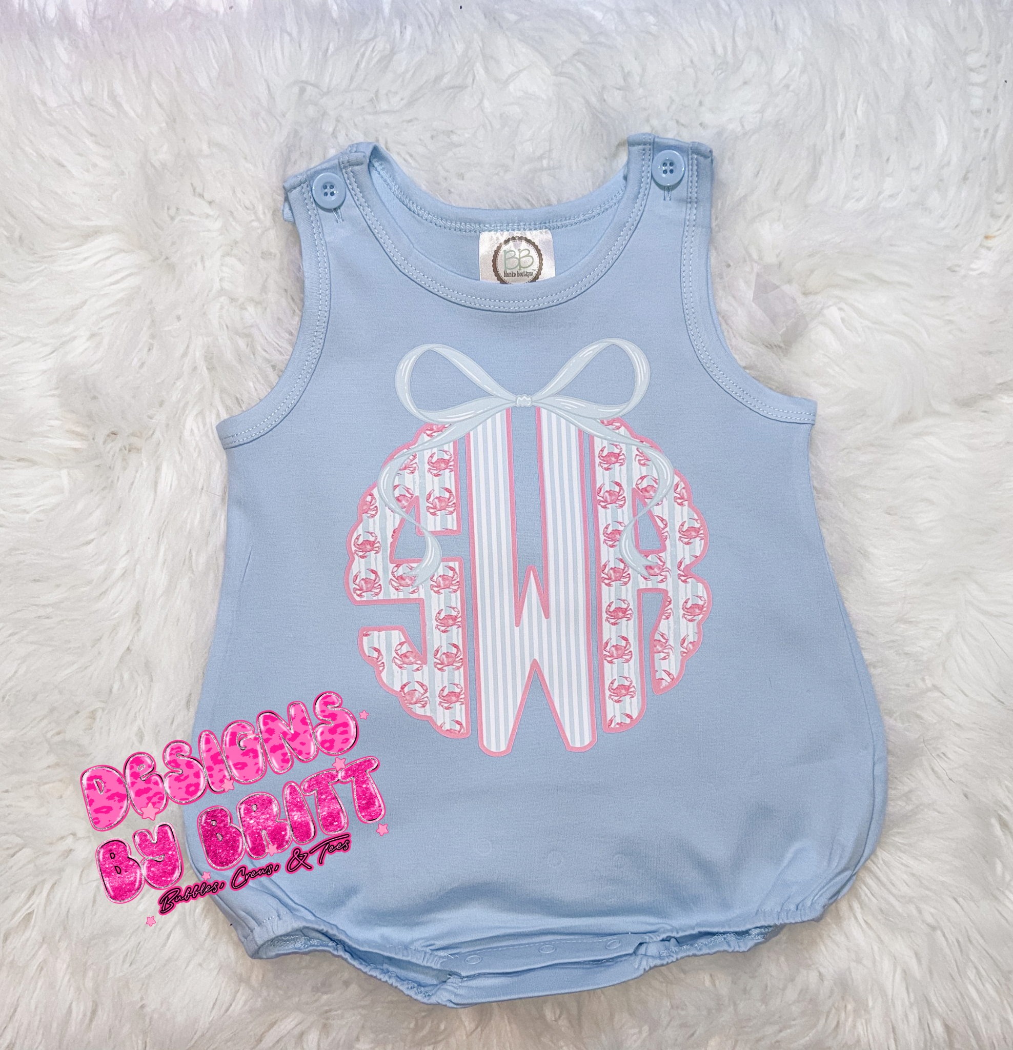 Crab Monogram SS Bubble