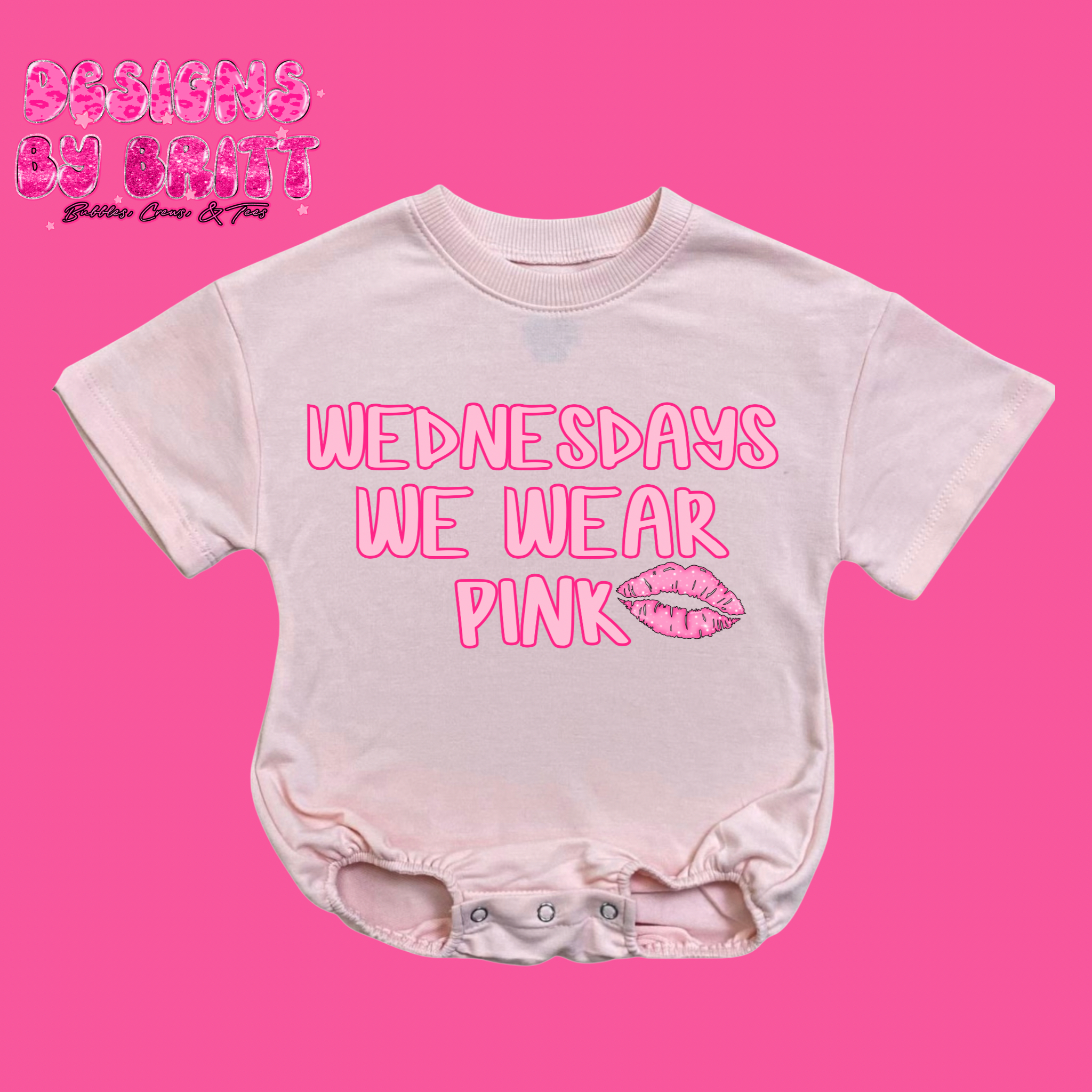 Wednesday’s We Wear Pink Short Sleeve Bubble🩷
