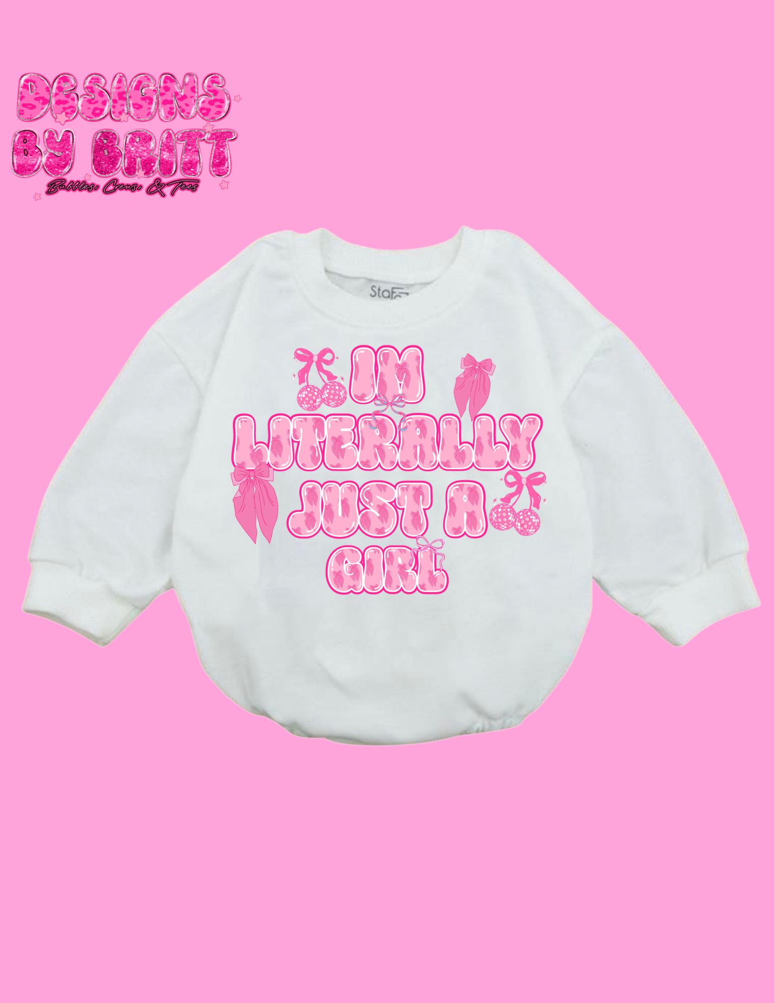 I’m Literally Just A Girl LS Polyester Bubble
