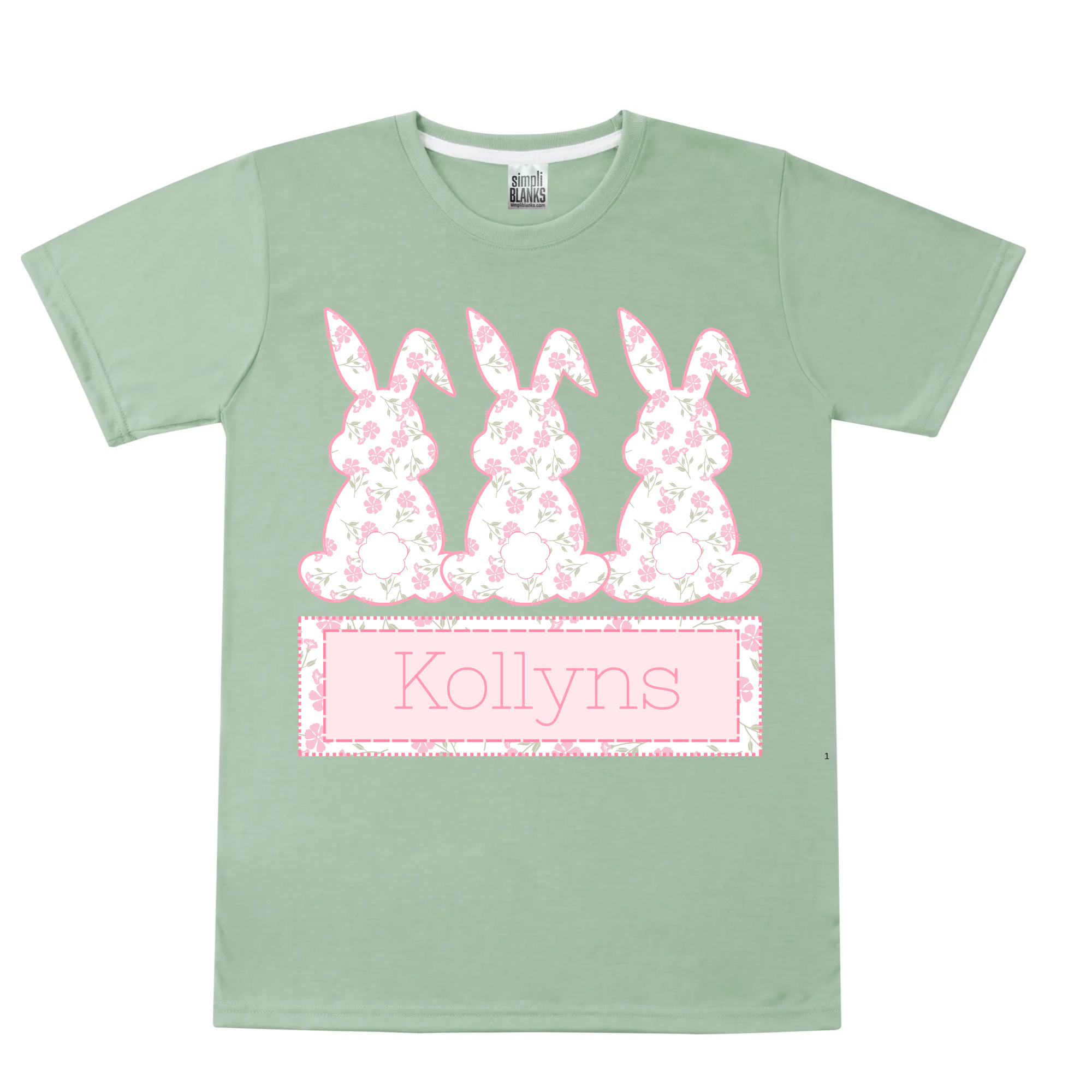 Easter Bunny Custom Name Youth Tee