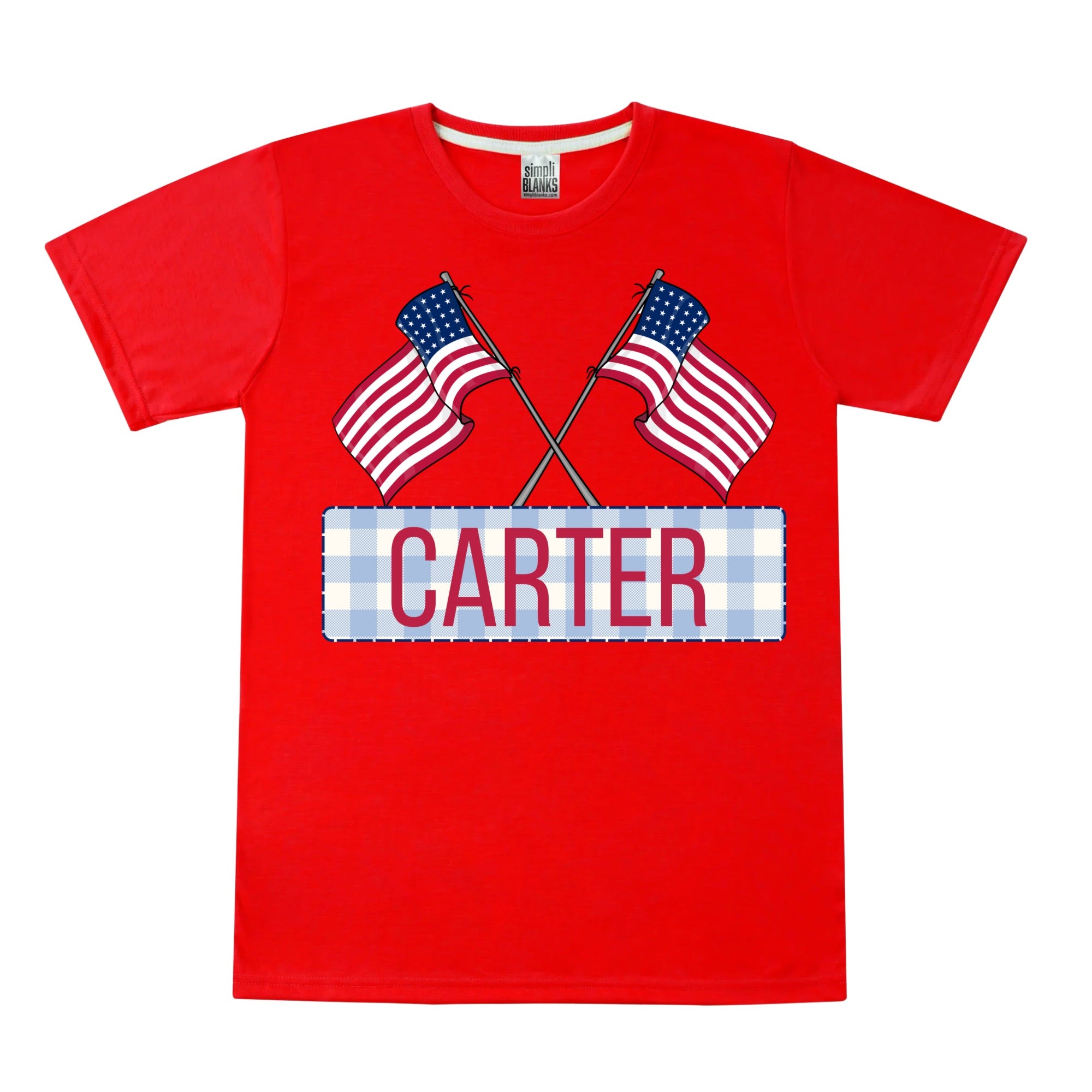 Flag Custom Name Youth Tee