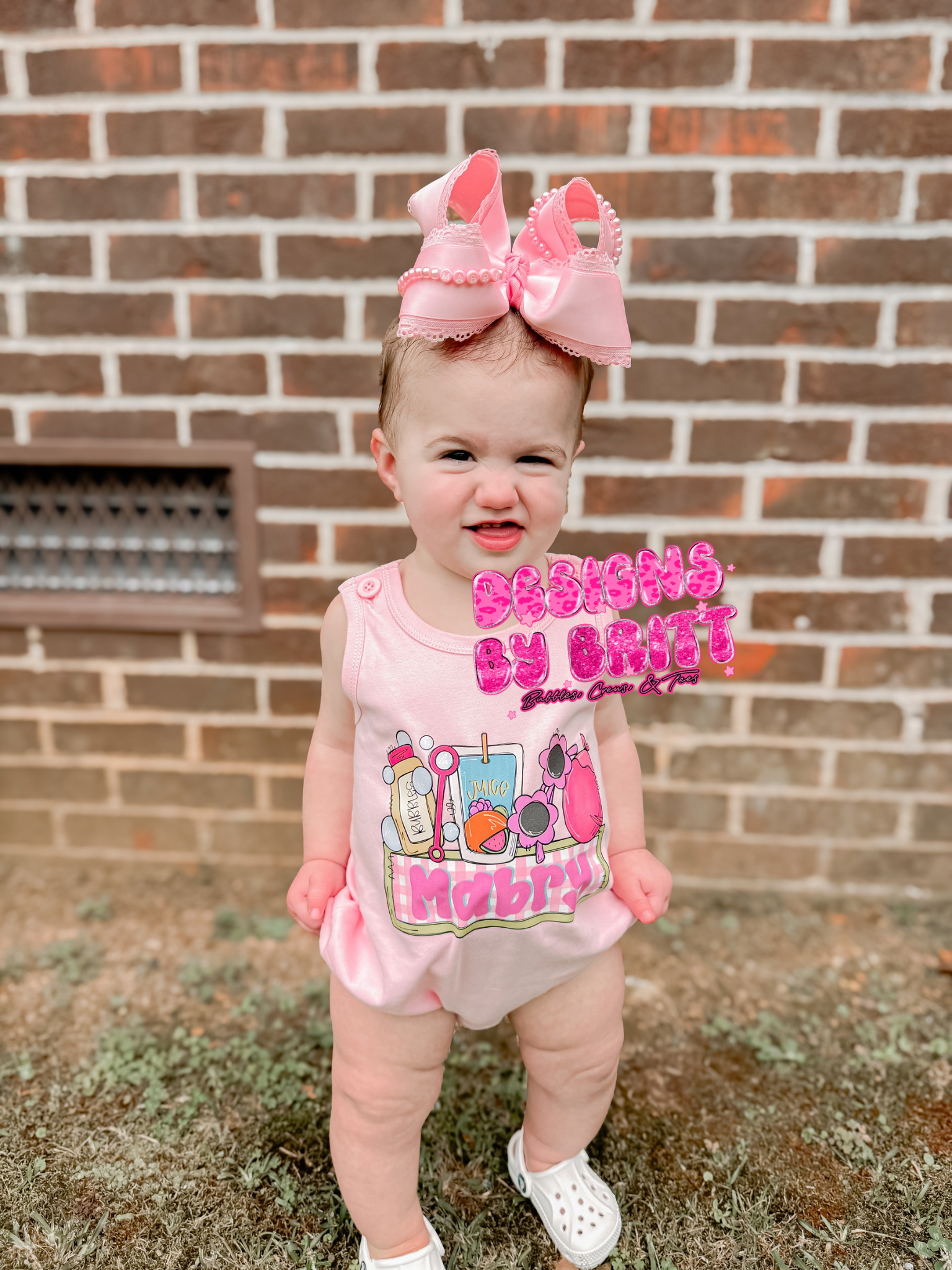 Kids Juice Custom Name SS Bubble