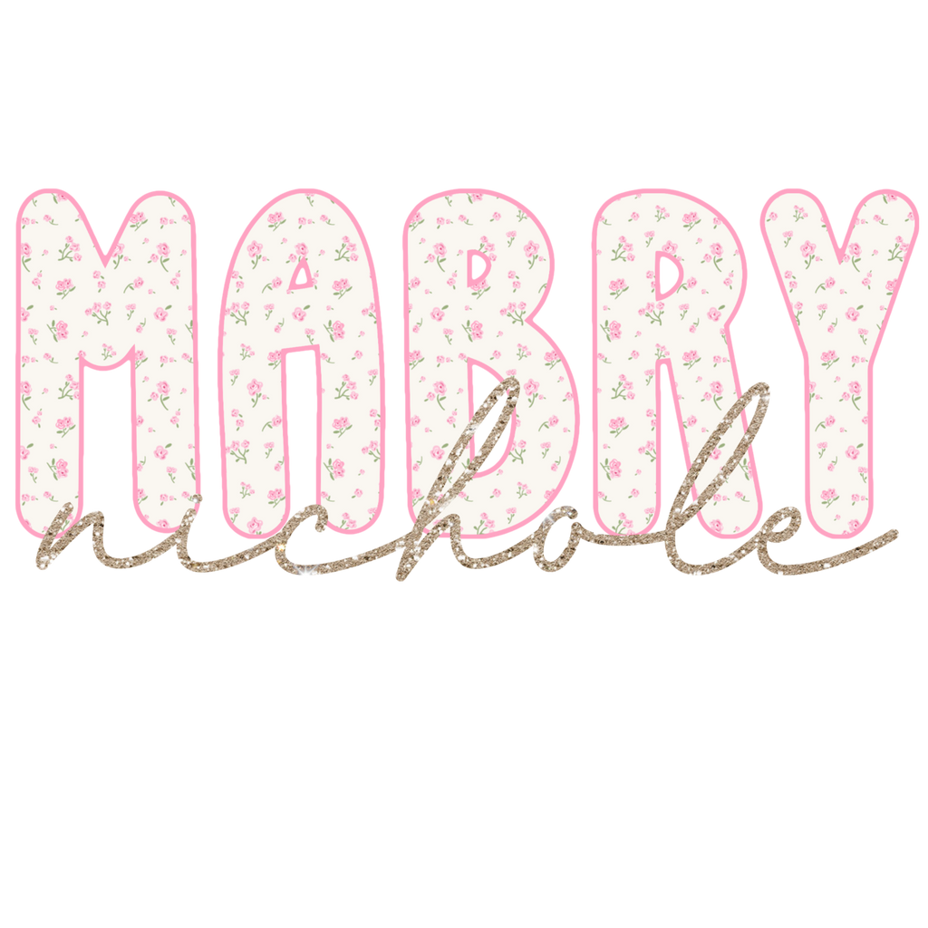 Preppy and Pink Custom Name Short Sleeve Bubble