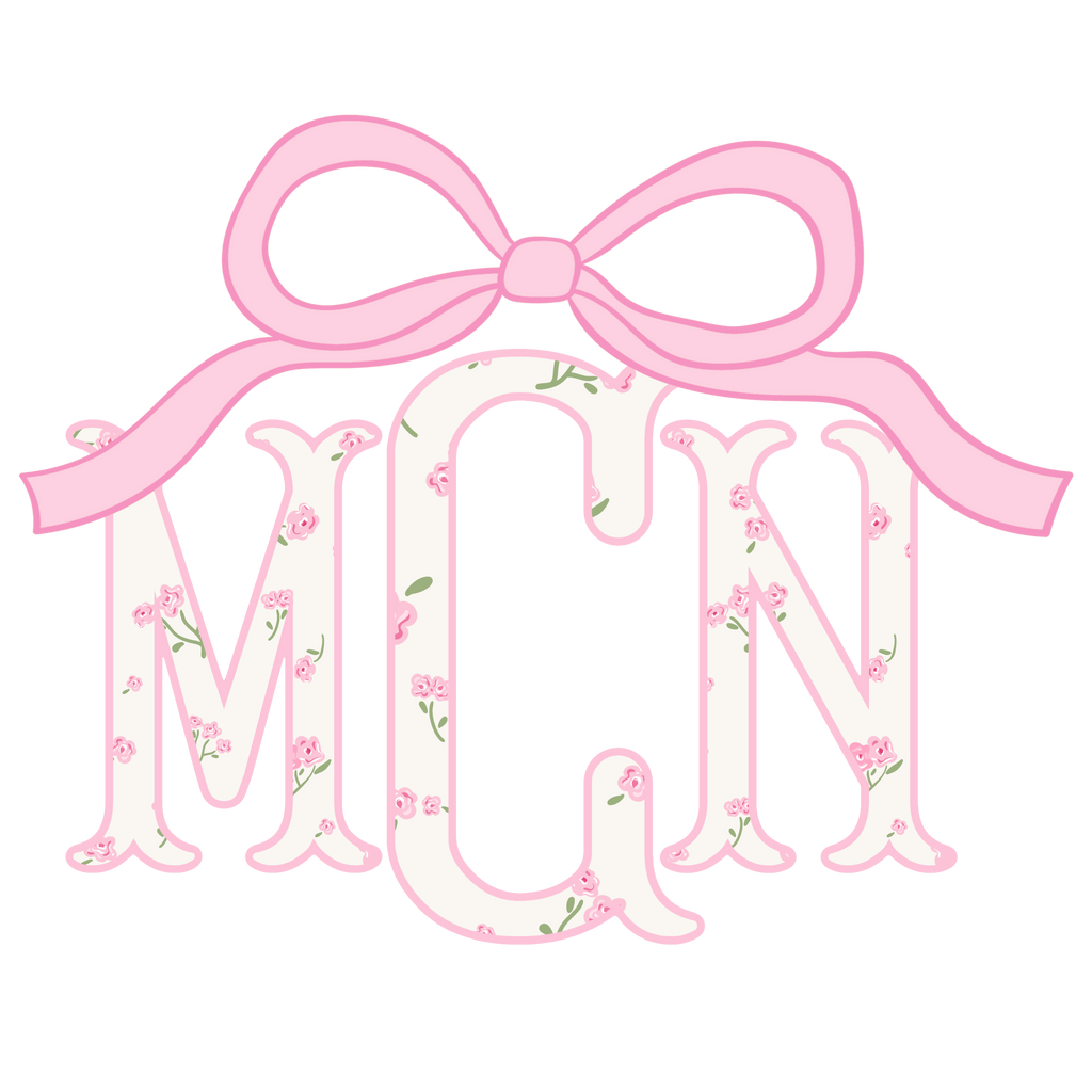 Preppy and Pink Mono Crew Neck