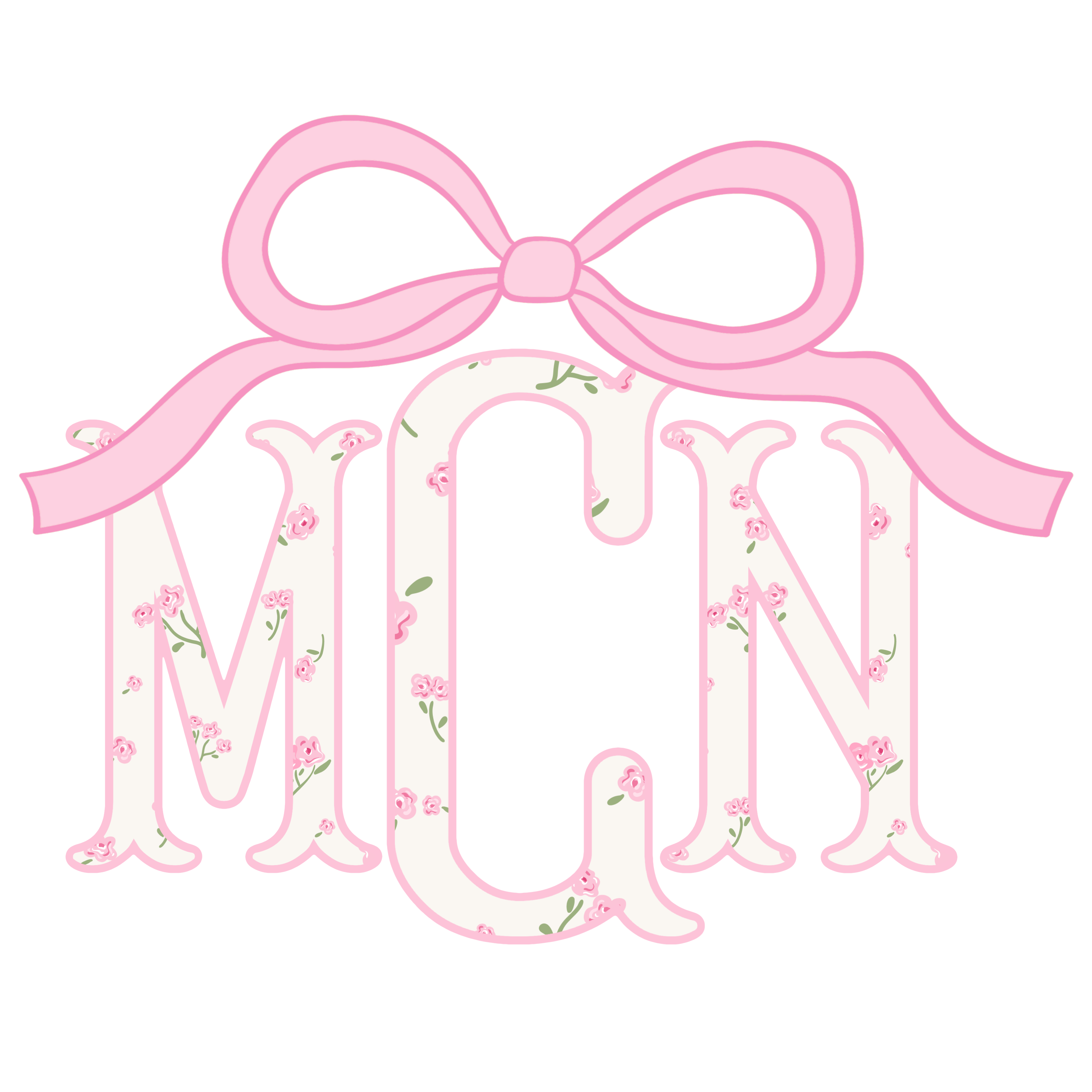 Preppy and Pink Mono Sweater Bubble