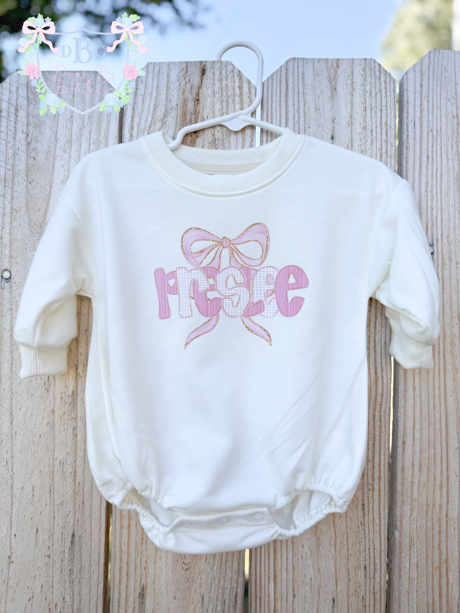 Custom Name Long Sleeve  Bubble