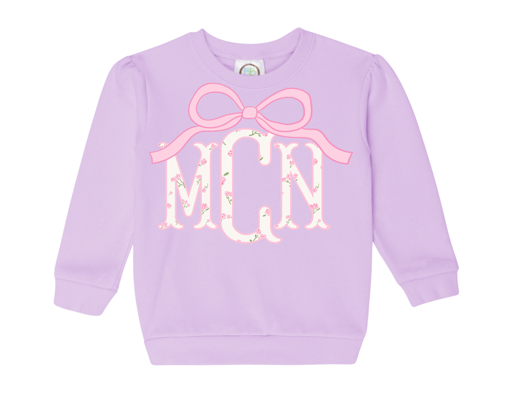 Preppy and Pink Mono Crew Neck